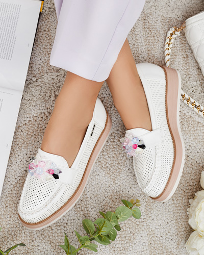 Мокасини Royalfashion з різнокольоровим камінням Restea