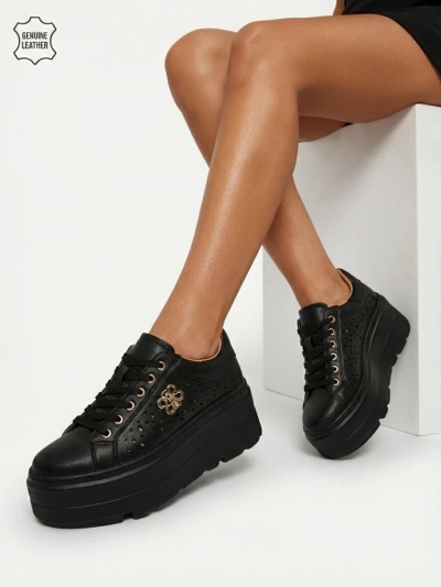 Ажурні спортивні жіночі снікерси зі шкіри натуральної Atelle