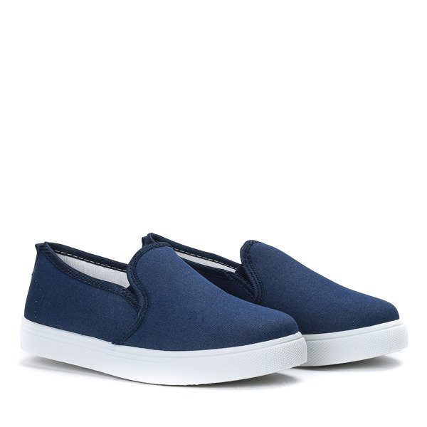 Granatowe trampki slip on Lennon- Obuwie