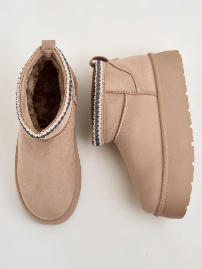 Royalfashion Dámské krátké boty a'la snow boots Xoalla