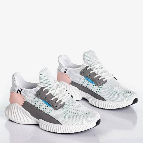 Біле спортивне взуття з різнокольоровими вставками Roviane - Взуття 1