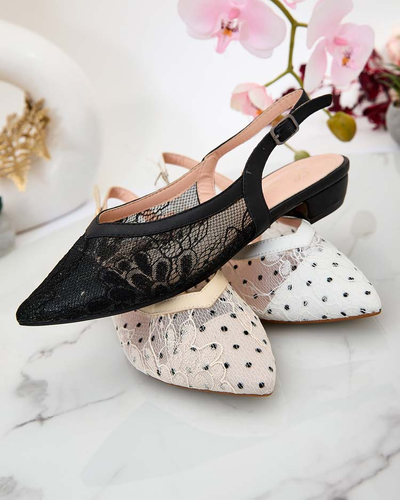 Royalfashion Жіночі босоніжки a'la ballerina з мереживом Benoce