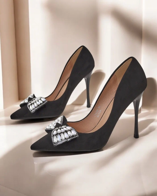 Royalfashion Жіночі туфлі на високих підборах з бантом Cocarte