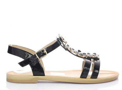 Czarne sandałki Scarlette- Obuwie