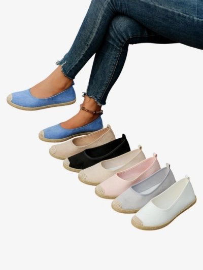 Royalfashion Dámské ekologické semišové espadrilky Aroles