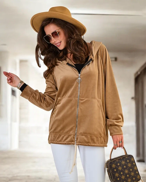 Жіночий світшот Royalfashion з капюшоном на блискавці