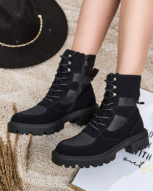 Жіночі черевики на шнурівці Royalfashion Hovienta