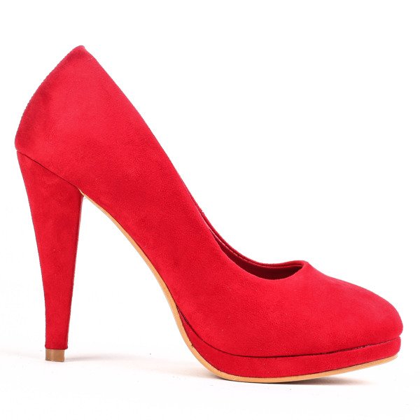 Czerwone czółenka na platformie Custo - Obuwie