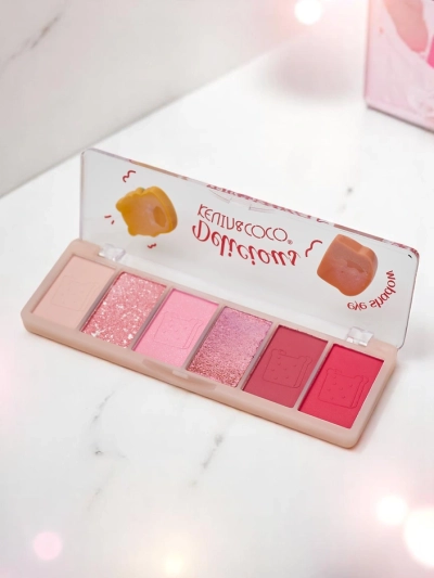 Kevin&Coco Paleta 6 očních stínů s třpytkami Delicious