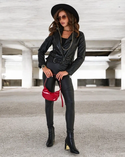 Royalfashion Жіноча куртка ramones з екошкіри