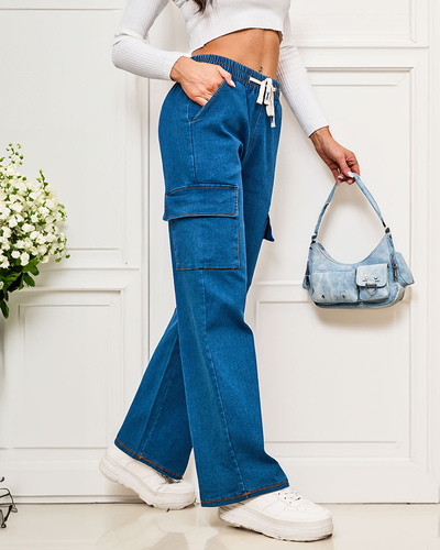 Royalfashion Dámské bojové kalhoty a'la denim