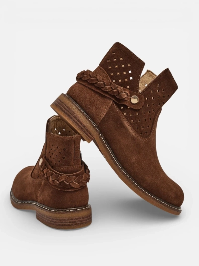 Ažurové dámské boty z přírodní kůže Unimi