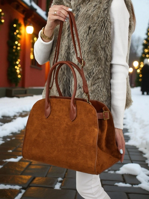 Жіноча сумка-шопер еко замшева Dorelle