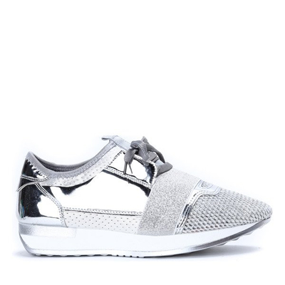Srebrne buty sportowe Musah - Obuwie