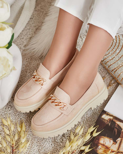 Royalfashion Dámské mokasíny z ekokůže s ornamentem Lehels