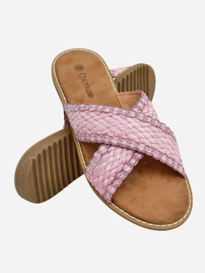 Sandály Royalfashion pro ženy s pletenými popruhy Bornes
