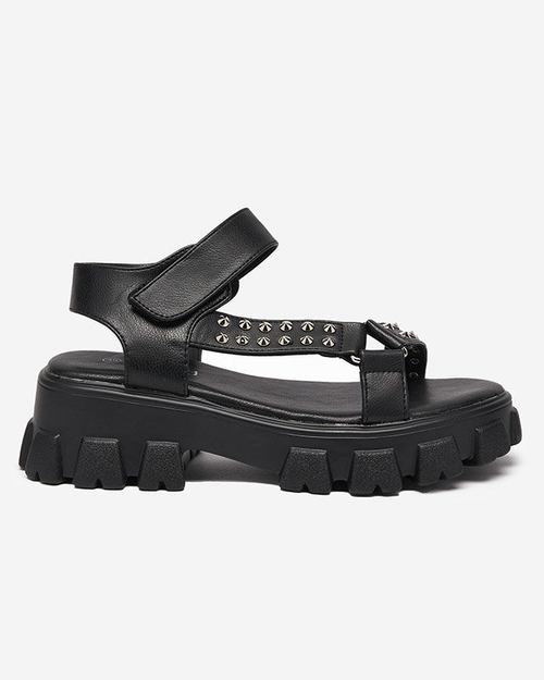 Чорні жіночі сандалі з форсунками Lascita- Footwear