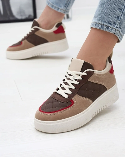 Коричневі стьобані жіночі спортивні туфлі Xitery - Взуття