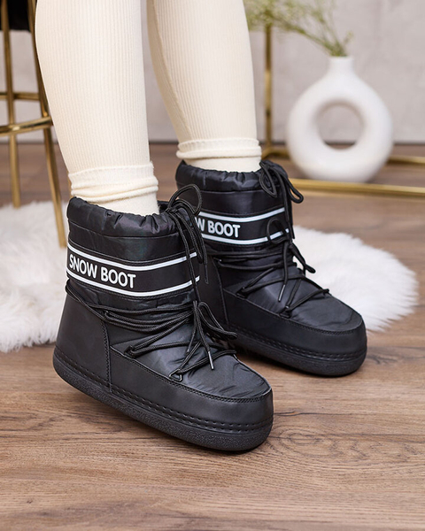 Royalfashion Černé dámské sněhule se stahováním Soblesia