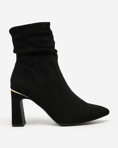 Royalfashion Černé dámské kozačky na jehle Aharha