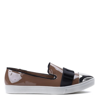 Туфлі з лакованим носком у кольорі хакі Barbara- Взуття