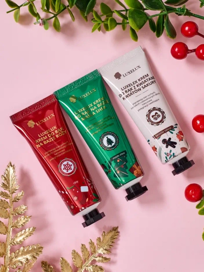 Vánoční set ručních krémů Luxelux ze série botanické esence 25g