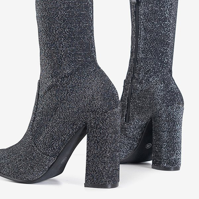 Жіночі графітові блискучі черевики на підборах  Goslaw  - Взуття