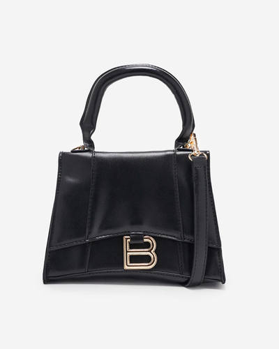 Чорна жіноча міні-сумка на букву «В» - Аксесуари