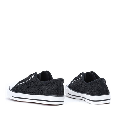 Чорні кросівки з мереживом Envine - Взуття