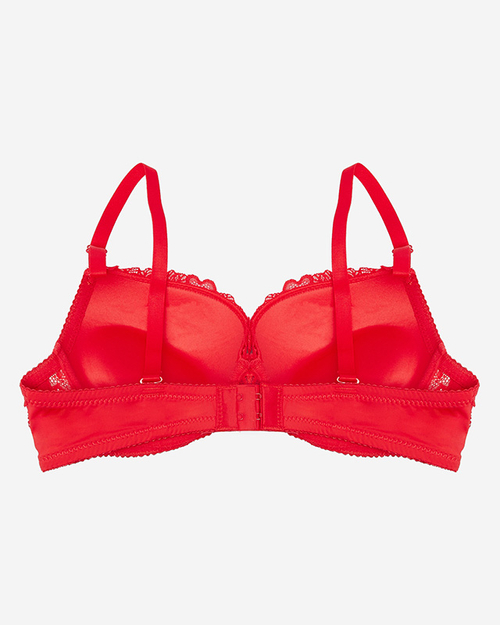 Червоний жіночий мереживний бюстгальтер - Жіноча білизна