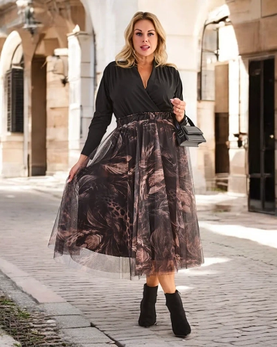 Dámská sukňe Royalfashion s dvojitou vrstvou středu