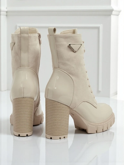 Dámské kotníkové boty eko semišové na sloupku Event Bramble