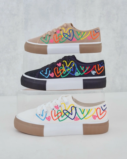 Royalfashion жіночі кросівки з принтом сердечок Sercess