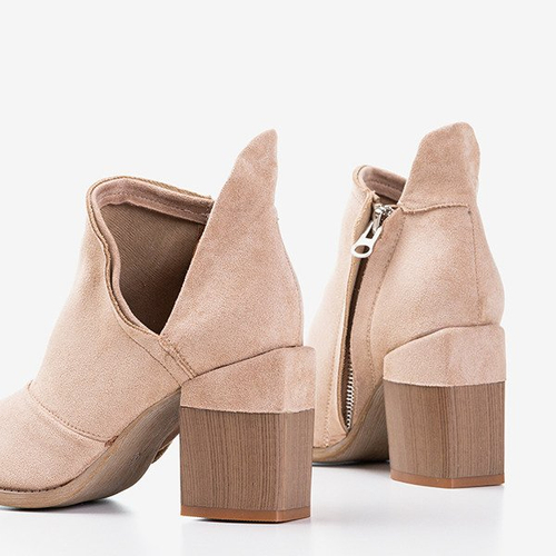 Бежеві жіночі ботильйони з вирізами Cintura - Взуття