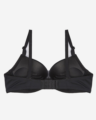 Hladká dámská push-up podprsenka v černé barvě - Spodní prádlo