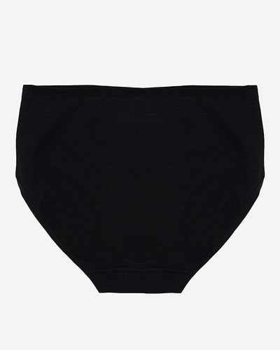 Dámské černé bavlněné kalhotky PLUS SIZE- Spodní prádlo