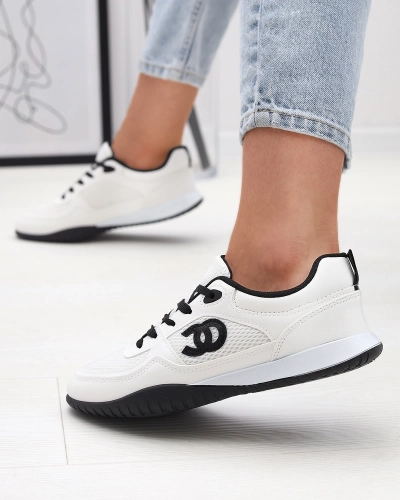 OUTLET Royalfashion Біло-чорні жіночі спортивні кросівки Bofiale