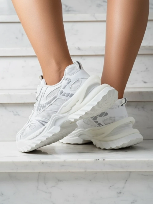 Gloriosa Білі Жіночі Снікерси з Екологічної Шкіри