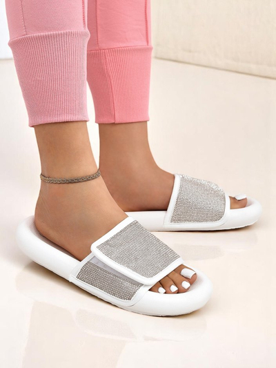 Royalfashion Dámské pantofle na ploché podrážce Sparkle Step