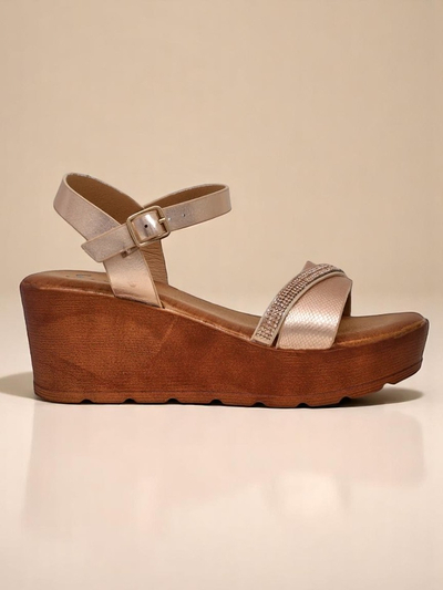 Royalfashion Жіночі сандалі на платформі з стразами та блискітками Aurora Glow