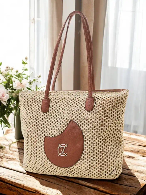 Royalfashion Велика солом’яна жіноча літня сумка