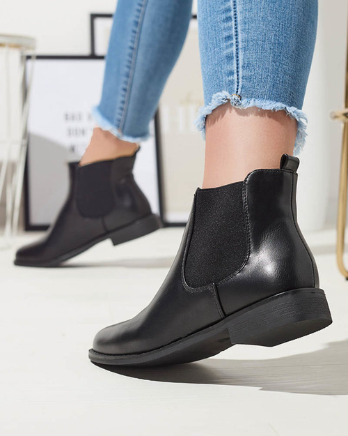 Чорні жіночі черевики a'la sztyblety Novos- Footwear