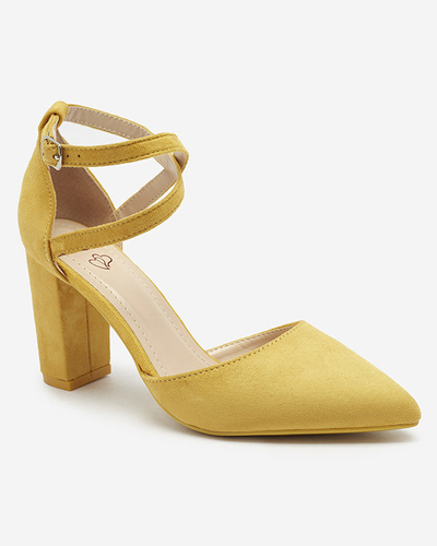 OUTLET Гірчичні жіночі туфлі-човники на стійці Amagy- Footwear