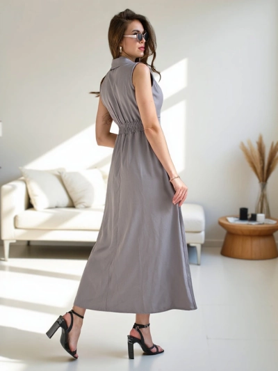 Royalfashion жіноче безрукавне плаття з обгортковим декольте Bizness