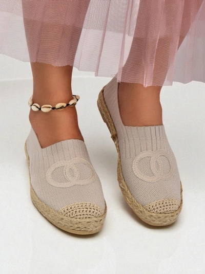 Aurelia Espadrilky Royalfashion Béžové – Plochá nazouvací dámská obuv