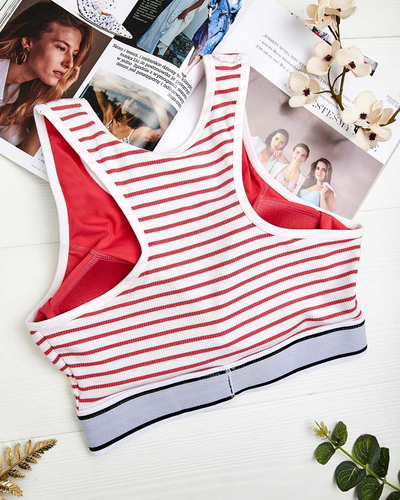 Жіночий спортивний бюстгальтер в смужку Royalfashion