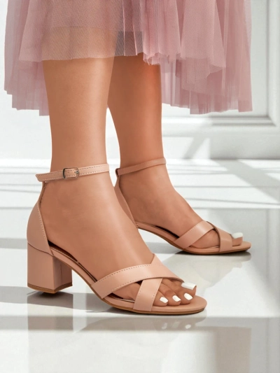 Royalfashion Dámské sandály na nízkém blokovém podpatku Eleganza Strap