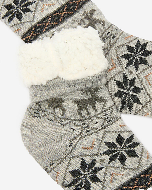 Шкарпетки чоловічі утеплені Royalfashion Різдвяні сірі