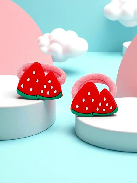 Royalfashion Gumičky do vlasů s ovocným motivem Fruity Bloom