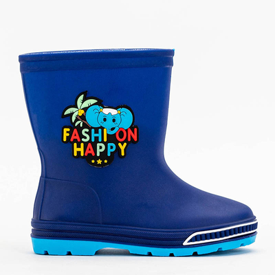 Темно-сині дитячі гумові чобітки Ukali